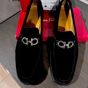 Salvatore Ferragamo Black Suede Men’s shoes